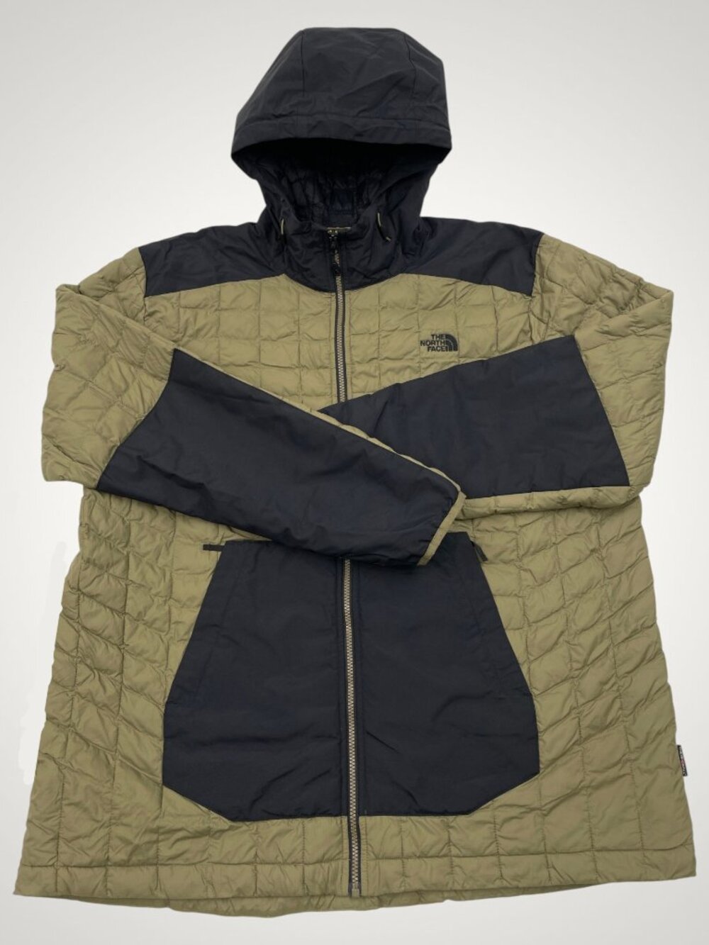 THE NORTH FACE ThermoBall Eco Quilted Puffer Jacket Hooded Coat Olive Men’s XXL